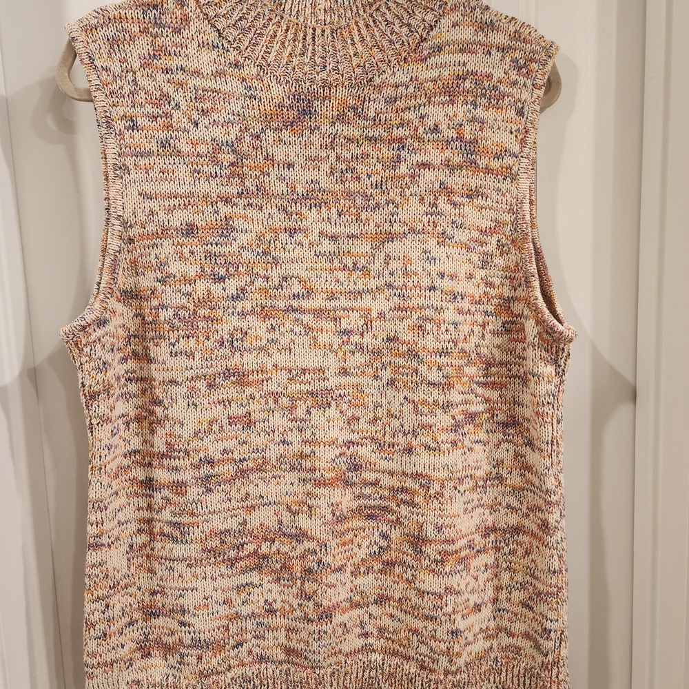 Talbots Multicolor Sleeveless Turtleneck Sweater